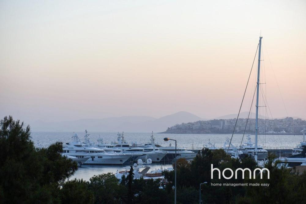 95M² Homm Spectacular Flisvos Marina Sea View Flat Lejlighed Athen Eksteriør billede